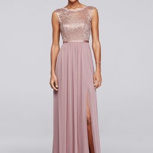 Rose Gold Metallic Bridesmaid Dress